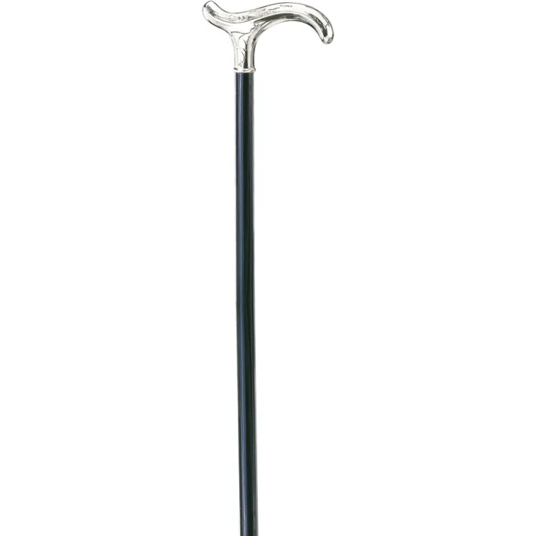 Gastrock Gehstock Silber Derby Schwarz