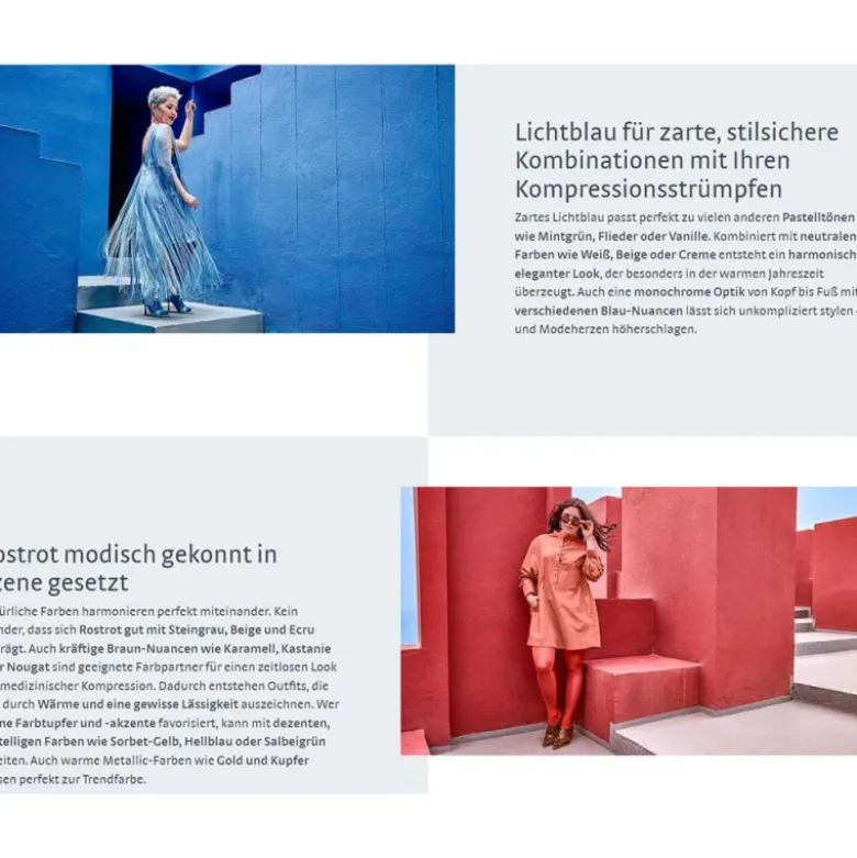 Kompressionsstrümpfe medi mediven plus Trendfarben